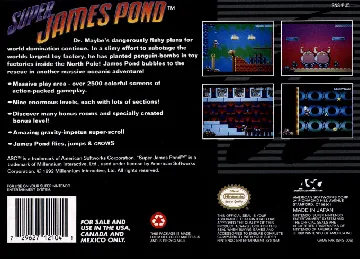 Super James Pond (USA) (Beta) box cover back